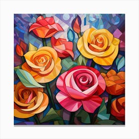 Abstract Roses Canvas Print