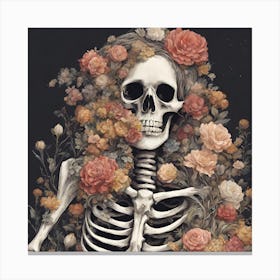 Skeleton Woman Canvas Print