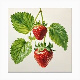 Strawberry Painting Canvas Print