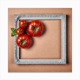 Tomatoes In A Frame 6 Canvas Print