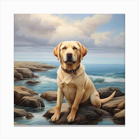 Labrador Retriever Dog Valley art 1 Canvas Print