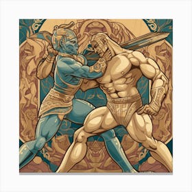 Hercules Fight Canvas Print