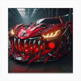 Unique Red Car Canvas Print