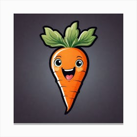 Carrot Cartoon 1 Canvas Print
