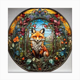 Fox In The Forest Canvas Print