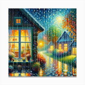 Rainy Night Canvas Print