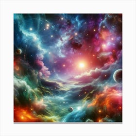 Galaxy And Nebula Canvas Print