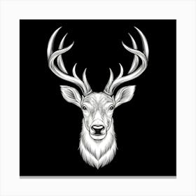 Deer Head Vector Illustration Canvas Print