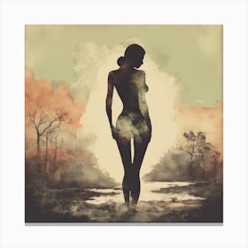 Silhouette Of A Woman #4 Art Print Canvas Print