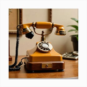 Old Vintage Telephone Canvas Print