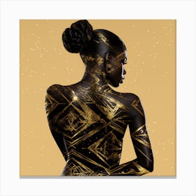 Gold And Black Canvas Print