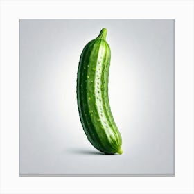 Cucumber On A White Background Canvas Print