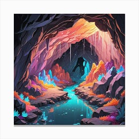 Landscape Of Caverns Endless Hole Art Print (1) Canvas Print