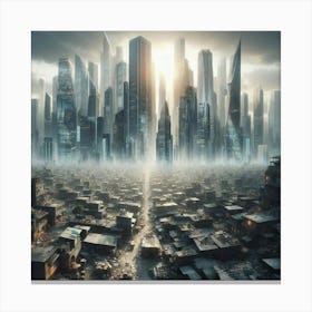 Futuristic Cityscape 25 Canvas Print