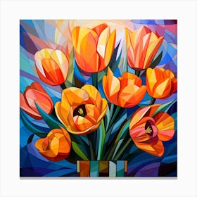 Tulips In A Vase 1 Canvas Print