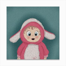 Little Pink Lamb Canvas Print