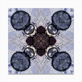 Abstract Pattern Dark Blue Indigo 1 Canvas Print