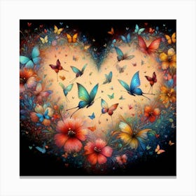 Heart Of Flowers Canvas Print