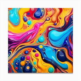 Abstract Of Colorful Liquids 1 Canvas Print