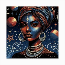 Celisara Celestial Portrait Canvas Print