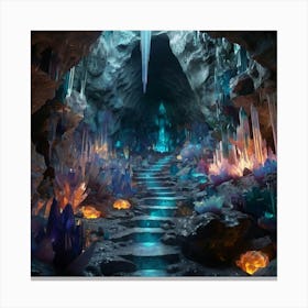 Cave Of Crystals 2 Canvas Print
