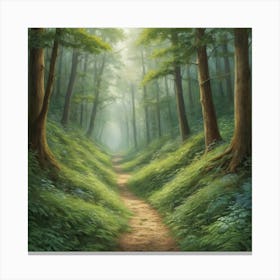 Forest Path Art Print 0 Canvas Print