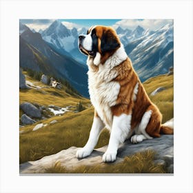 St. Bernard Dog 6 Canvas Print