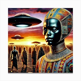 Nubians And Ufos Canvas Print