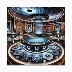 A Futuristic Casino Game Called Black Hole Blackja Canvas Print