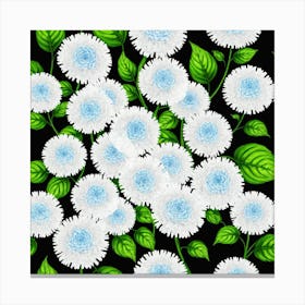 White Chrysanthemums 2 Canvas Print