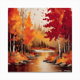 Autumn River Canvas Print