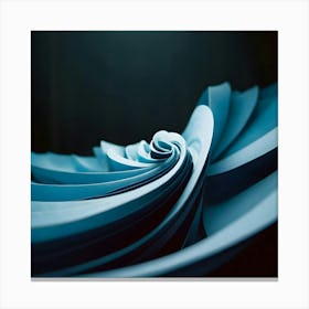 Abstract Blue Paper 5 Canvas Print