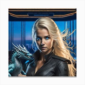 Dragon & Girl 07 Canvas Print