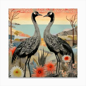 Bird In Nature Emu 4 Canvas Print