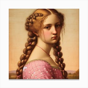 Girl With Braids Canvas Print