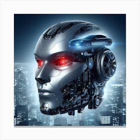 Robot Head Canvas Print