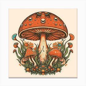 Psychedelic Mushrooms 3 Canvas Print