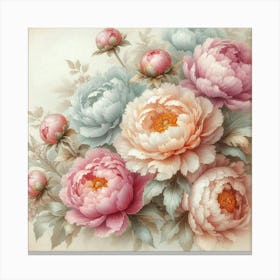 Peonies 12 Canvas Print