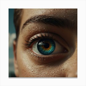 Blue Eyes Of A Woman Canvas Print