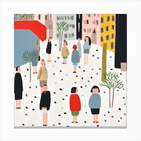 Tokyo Scene, Tiny People And Illustration 4 Canvas Print