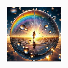Rainbow Sphere Canvas Print
