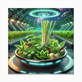 Hydroponic Malunggay Tanglad Scifi Canvas Print