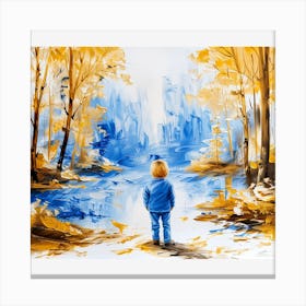 Child In The Forest Canvas Print