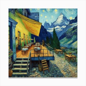 Van Gogh Painted A Cafe Terrace At The Foot Of The Himalayas 3 Canvas Print