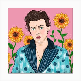 Harry Styles Square Canvas Print