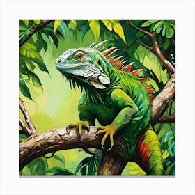 GREEN IGUANA 1 Canvas Print