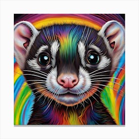 Rainbow Ferret 2 Canvas Print
