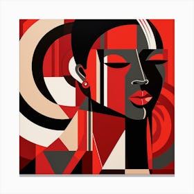 Woman In Red 3 Canvas Print