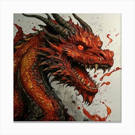 Red Dragon 2 Canvas Print