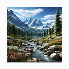 Mountain Stream Canvas Print